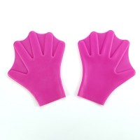 Soft silicone webbed waterproof swimming gloves