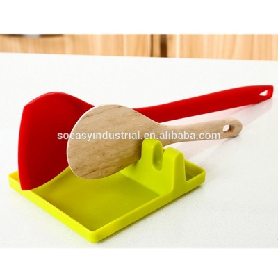 Wholesale Cooking Utensil Shelf Stand Pad Silicone Spoon Ladle Holder