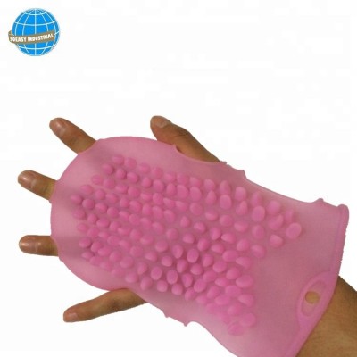 Soft silicone massage glove cleaner body massager brusher