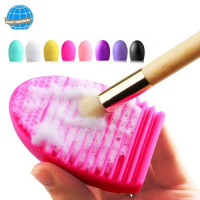 silicone scrubber board cosmetic cleaning make up brush egg