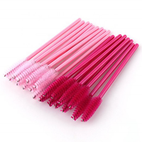 Professional makeup brush 50pcs in 1 set eyelash brush eyebrow hot pink makeup brush packaging